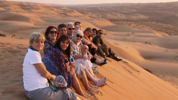 Desert sunset scenery