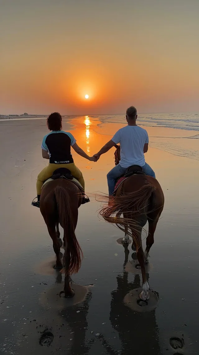Horse Riding on the Beach — reference photograph